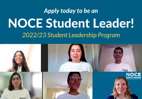Apply today to be an NOCE Student Leader!