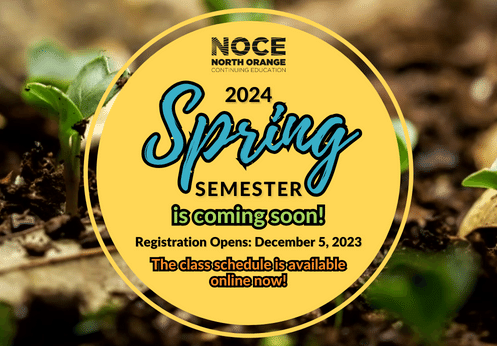 2024 Spring Semester is coming soon! Registration opens December 5, 2023. The class schedule is available online now.