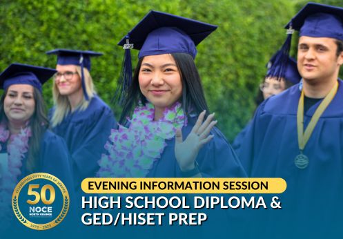 July 8, 2024 Evening High School Diploma & GED/HiSET Prep Information Session