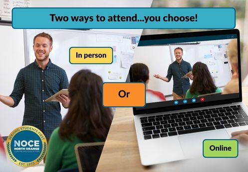 Hyflex, two ways to attend...you choose! In person or online!